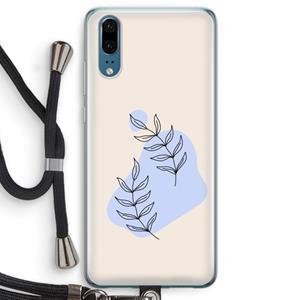 CaseCompany Leaf me if you can: Huawei P20 Transparant Hoesje met koord