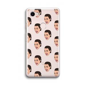 CaseCompany Ugly Cry Call: Google Pixel 3 Transparant Hoesje
