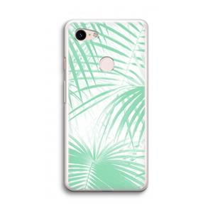 CaseCompany Palmbladeren: Google Pixel 3 Transparant Hoesje