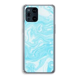 CaseCompany Waterverf blauw: Oppo Find X3 Pro Transparant Hoesje