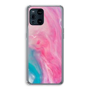 CaseCompany Roze explosie: Oppo Find X3 Pro Transparant Hoesje