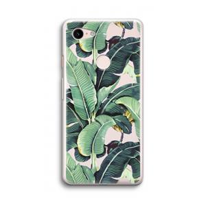 CaseCompany Bananenbladeren: Google Pixel 3 Transparant Hoesje