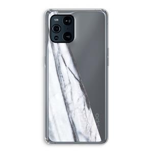 CaseCompany Gestreepte marmer: Oppo Find X3 Pro Transparant Hoesje