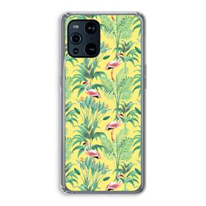 CaseCompany Flamingo party: Oppo Find X3 Transparant Hoesje