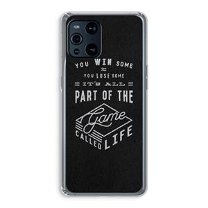 CaseCompany Life: Oppo Find X3 Transparant Hoesje