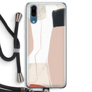 CaseCompany Lava: Huawei P20 Transparant Hoesje met koord