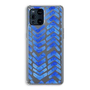 CaseCompany Blauwe pijlen: Oppo Find X3 Pro Transparant Hoesje