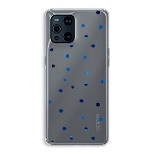 CaseCompany Blauwe stippen: Oppo Find X3 Pro Transparant Hoesje