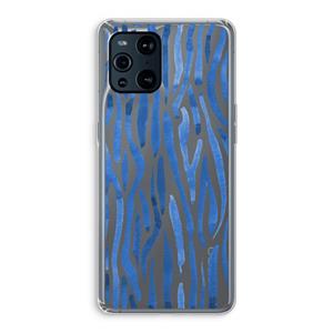 CaseCompany Blauwe nerven: Oppo Find X3 Pro Transparant Hoesje