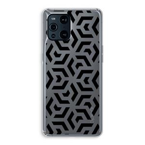 CaseCompany Crazy pattern: Oppo Find X3 Pro Transparant Hoesje