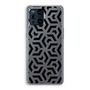 CaseCompany Crazy pattern: Oppo Find X3 Pro Transparant Hoesje