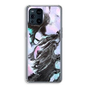 CaseCompany Pastel zwart: Oppo Find X3 Transparant Hoesje