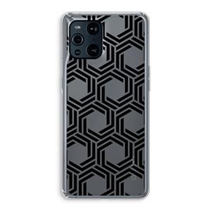 CaseCompany Geometrisch patroon: Oppo Find X3 Pro Transparant Hoesje