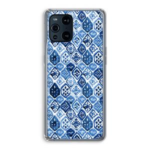 CaseCompany Blauw motief: Oppo Find X3 Pro Transparant Hoesje