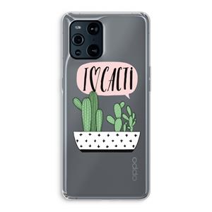 CaseCompany I love cacti: Oppo Find X3 Transparant Hoesje