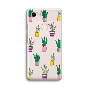 CaseCompany Sanseveria: Google Pixel 3 Transparant Hoesje