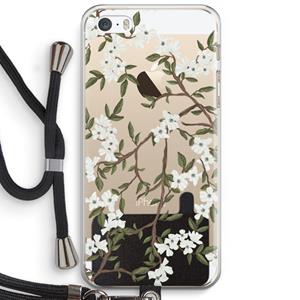 CaseCompany Blossoming spring: iPhone 5 / 5S / SE Transparant Hoesje met koord