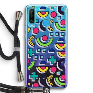 CaseCompany 8-bit N°6: Huawei P30 Lite Transparant Hoesje met koord
