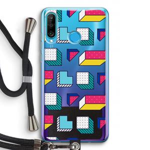 CaseCompany 8-bit N°7: Huawei P30 Lite Transparant Hoesje met koord