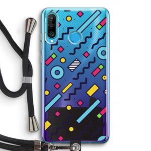 CaseCompany 8-bit N°8: Huawei P30 Lite Transparant Hoesje met koord