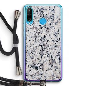 CaseCompany Gespikkelde marmer: Huawei P30 Lite Transparant Hoesje met koord