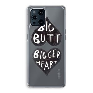 CaseCompany Big butt bigger heart: Oppo Find X3 Pro Transparant Hoesje