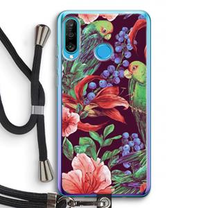 CaseCompany Papegaaien: Huawei P30 Lite Transparant Hoesje met koord