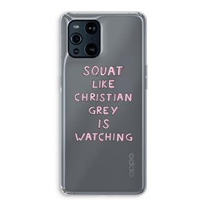 CaseCompany Christian Grey: Oppo Find X3 Pro Transparant Hoesje