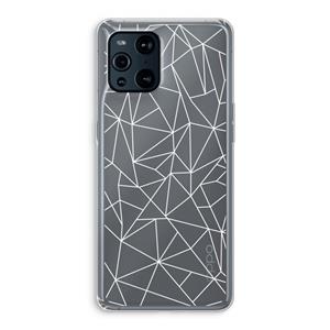 CaseCompany Geometrische lijnen wit: Oppo Find X3 Pro Transparant Hoesje