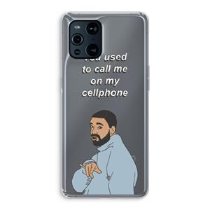 CaseCompany Hotline bling: Oppo Find X3 Transparant Hoesje