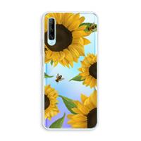 CaseCompany Sunflower and bees: Huawei P Smart Pro Transparant Hoesje