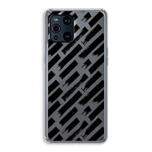 CaseCompany Zwarte vegen: Oppo Find X3 Pro Transparant Hoesje