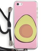 CaseCompany Avocado: iPhone 5 / 5S / SE Transparant Hoesje met koord