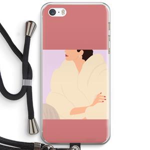 CaseCompany Cosy: iPhone 5 / 5S / SE Transparant Hoesje met koord