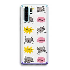 CaseCompany Meow: Huawei P30 Pro Transparant Hoesje