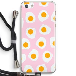 CaseCompany Dancing eggs: iPhone 5 / 5S / SE Transparant Hoesje met koord