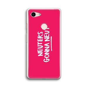 CaseCompany Neuters (roze): Google Pixel 3 Transparant Hoesje