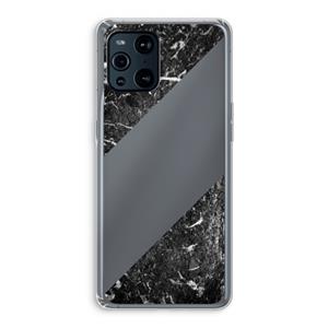CaseCompany Zwart marmer: Oppo Find X3 Transparant Hoesje