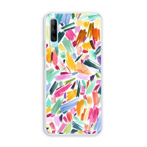 CaseCompany Watercolor Brushstrokes: Huawei P Smart Pro Transparant Hoesje