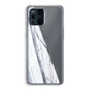 CaseCompany Gestreepte marmer: Oppo Find X3 Transparant Hoesje