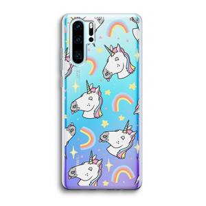 CaseCompany Rainbow Unicorn: Huawei P30 Pro Transparant Hoesje