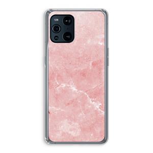 CaseCompany Roze marmer: Oppo Find X3 Pro Transparant Hoesje