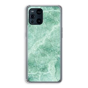 CaseCompany Groen marmer: Oppo Find X3 Pro Transparant Hoesje