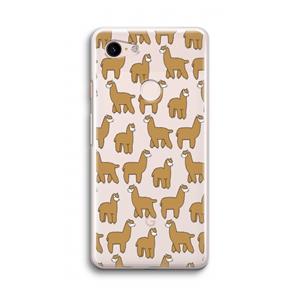 CaseCompany Alpacas: Google Pixel 3 Transparant Hoesje