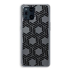 CaseCompany Geometrisch patroon: Oppo Find X3 Transparant Hoesje