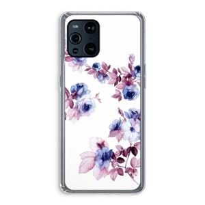 CaseCompany Waterverf bloemen: Oppo Find X3 Pro Transparant Hoesje