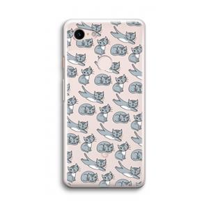 CaseCompany Poezen: Google Pixel 3 Transparant Hoesje