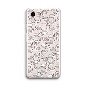CaseCompany Zwanen: Google Pixel 3 Transparant Hoesje
