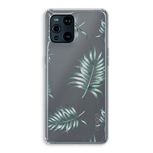 CaseCompany Simple leaves: Oppo Find X3 Transparant Hoesje