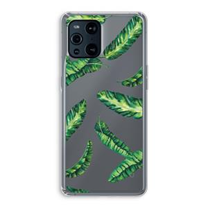 CaseCompany Lange bladeren: Oppo Find X3 Transparant Hoesje